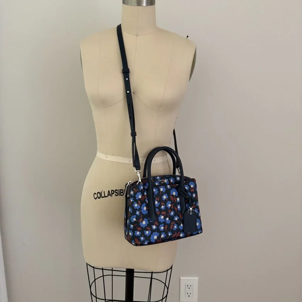 Kate Spade New York Margaux Party Floral Satchel Small Crossbody Quiet Luxury